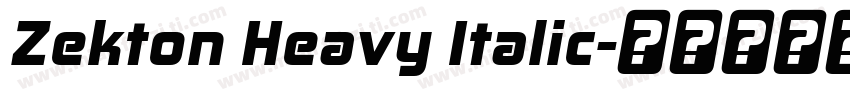 Zekton Heavy Italic字体转换